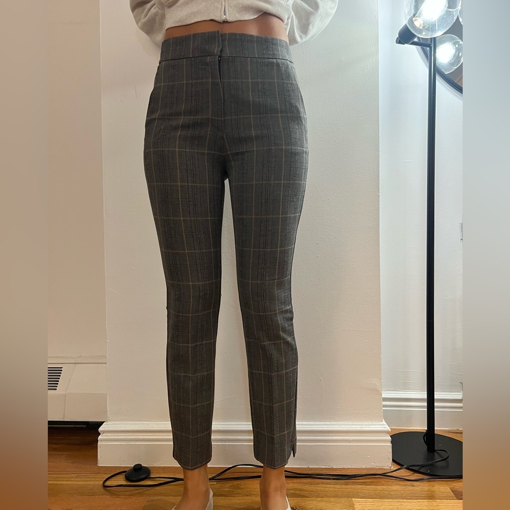 Zara Jogger Waist Plaid Trousers